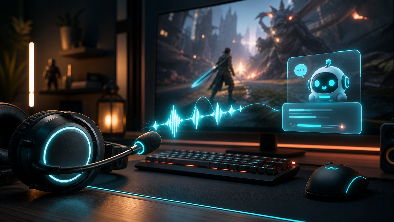 Voice companion control for a game assistant app